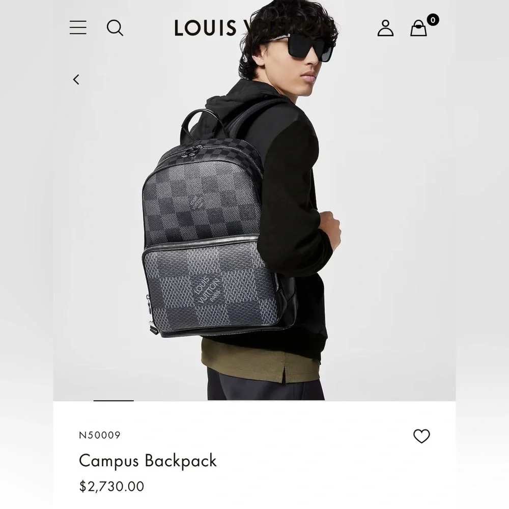 Louis Vuitton Black Damier Graphite Canvas Backpack